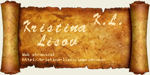 Kristina Lisov vizit kartica
